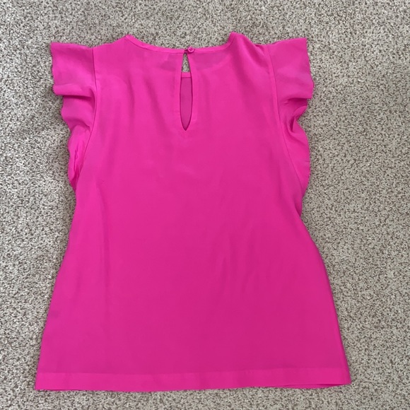 Kate Spade Flutter Sleeve Pink Silk Top, size 2 - Picture 8 of 8